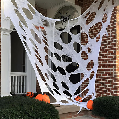 JOYIN 1000sqft Halloween Spider Web Outdoor Decoration, Giant Spider Cobwebs Halloween Decor Outside, DIY Stretchy Flexible Spiderweb Decor for Haunted House Party Decorations Supplies