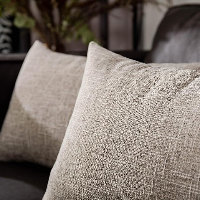 Kevin Textile 2 Packs Linen Large Throw Pillow Covers European Shams Big - Image 2