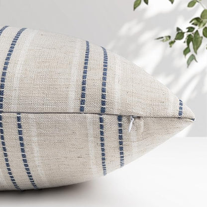 AELS 16x16 Decorative Farmhouse Linen Throw Pillow Covers, Boho Textured Pillow - Image 3