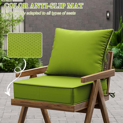 Outdoor Seat Cushion Set 24 L × 24 W × 5 H Inch Waterproof & Fade Resistant - Image 6