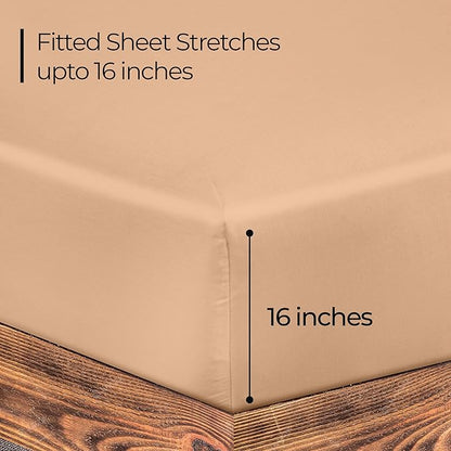 ROYALE LINENS 300 Thread Count 100% Long Staple Combed Cotton Fitted Sheet Twin - Image 2
