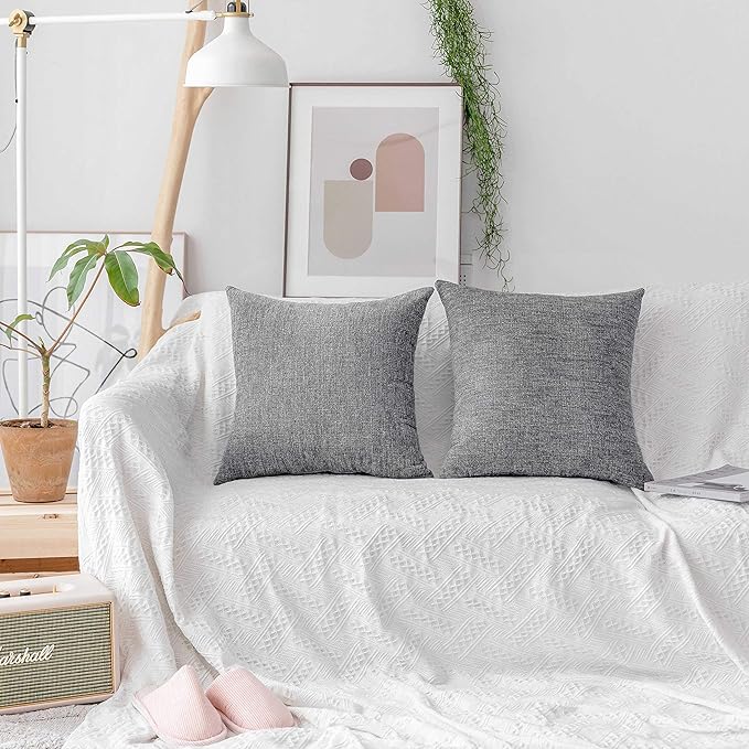 Home Brilliant Decorative Cushion Covers Chenille Square Pillow Protectors - Image 7