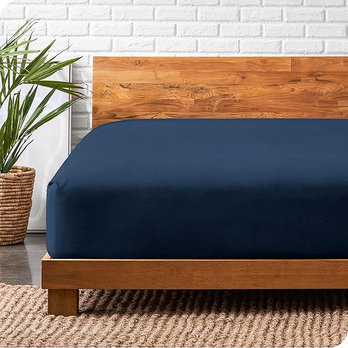 Bare Home Flannel Fitted Bottom Sheet 100% Cotton, Velvety Soft Heavyweight by BareHome