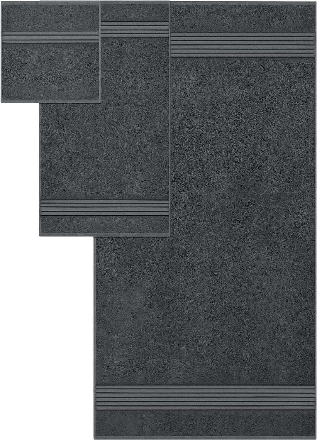 utopia towels 8 piece premium towel set, 2 shown in use