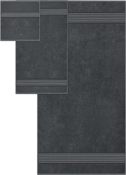 utopia towels 8 piece premium towel set, 2 shown in use
