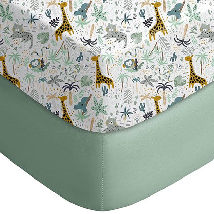 Yoofoss Baby Crib Sheets for Boys Girls, Fitted Crib Sheet 2 Pack for Standard by YOOFOSS