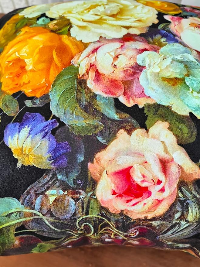 Vintage Floral Bouquet 24x24 Plush Throw Pillow Case, Double-Sided Printed - Image 4