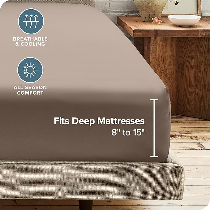 Bare Home 2-Pack Fitted Bottom Sheets Twin XL - Image 4