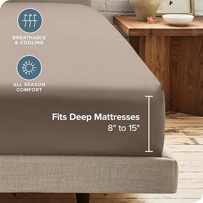 Bare Home 2-Pack Fitted Bottom Sheets Queen - Image 4