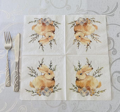 AM Decor Easter Luncheon Paper Napkins 20-Count Dinner Paper Napkins 13" x 13" - Image 8