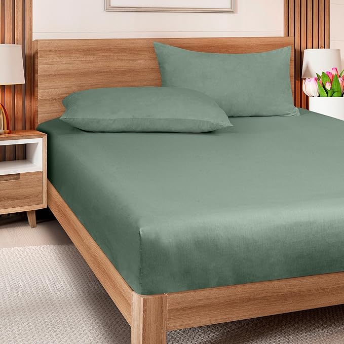 ROYALE LINENS 300 Thread Count 100% Long Staple Combed Cotton Fitted Sheet King - Image 8