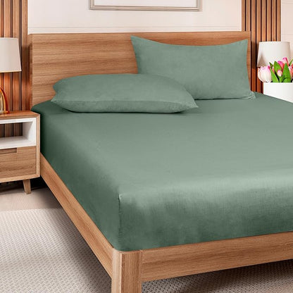 ROYALE LINENS 300 Thread Count 100% Long Staple Combed Cotton Fitted Sheet King - Image 8