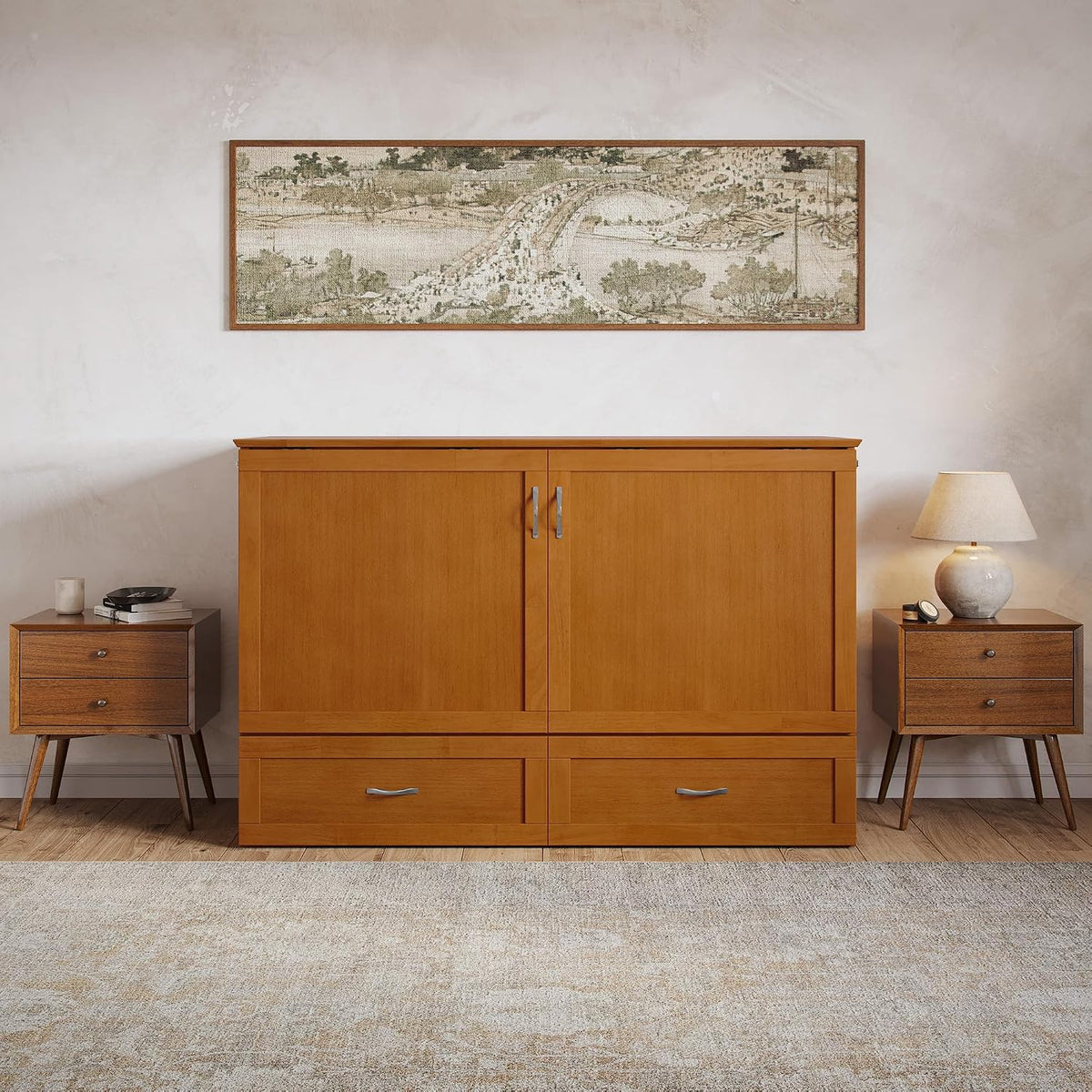 afi, hamilton queen murphy bed chest with 6", package contents