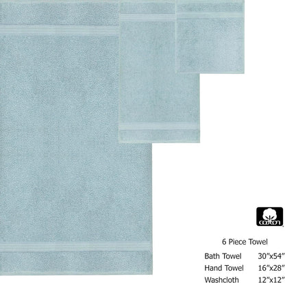 cotton craft ultra soft 6 piece towel set, view 9