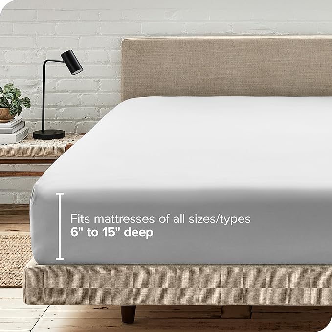 Bare Home Fitted Bottom Sheet Short Queen Size - Image 7