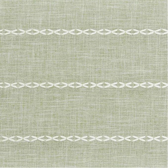 ZeeMart Farmhouse Braided Striped Table Runner, Rustic Sage Green Table Runners - Image 6