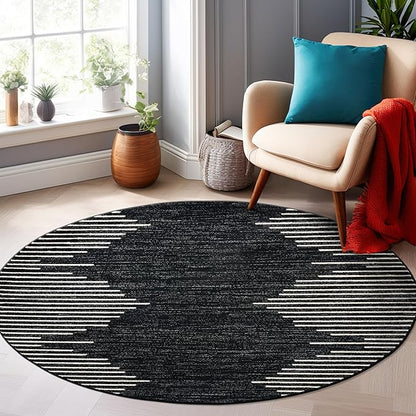 Rugshop Bohemian Stripe Stain Resistant High Traffic Living Room Kitchen - Image 8