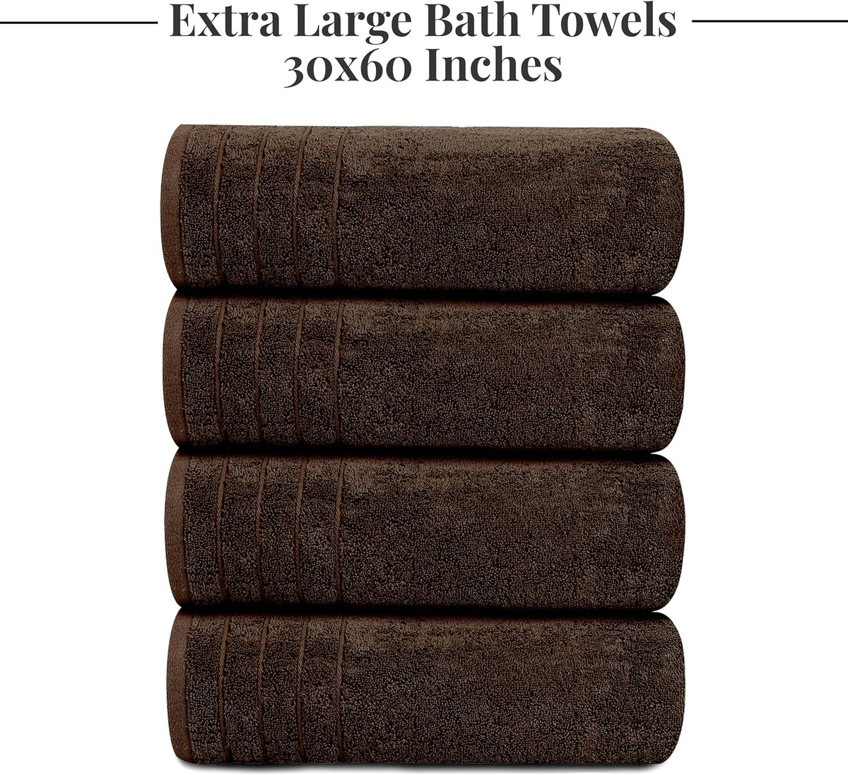 tens towels 4 piece extra large bath towels on a desk or shelf