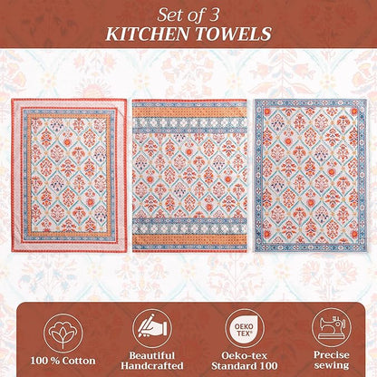 Maison d' Hermine Kitchen Towels Set of 3 100% Cotton 20" x 27.5" Reusable - Image 2