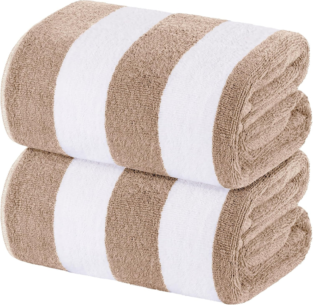 white classic stripe cabana beach towels oversized 2, main product view