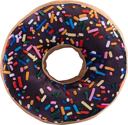 HYSEAS Round Throw Pillow 14 Inch Chocolate Donut, 3D Digital Print Decorative by HYSEAS