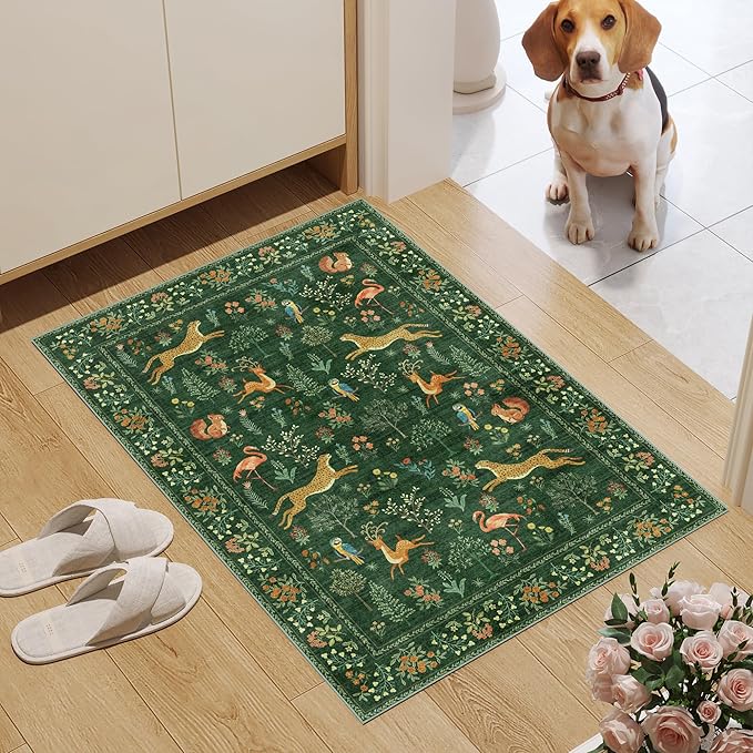 DUKINO 2x3 Rug, Washable Animal Rugs - Image 2