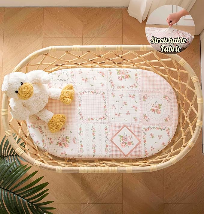 SDY Jersey FloralBassinet Sheets - Image 3