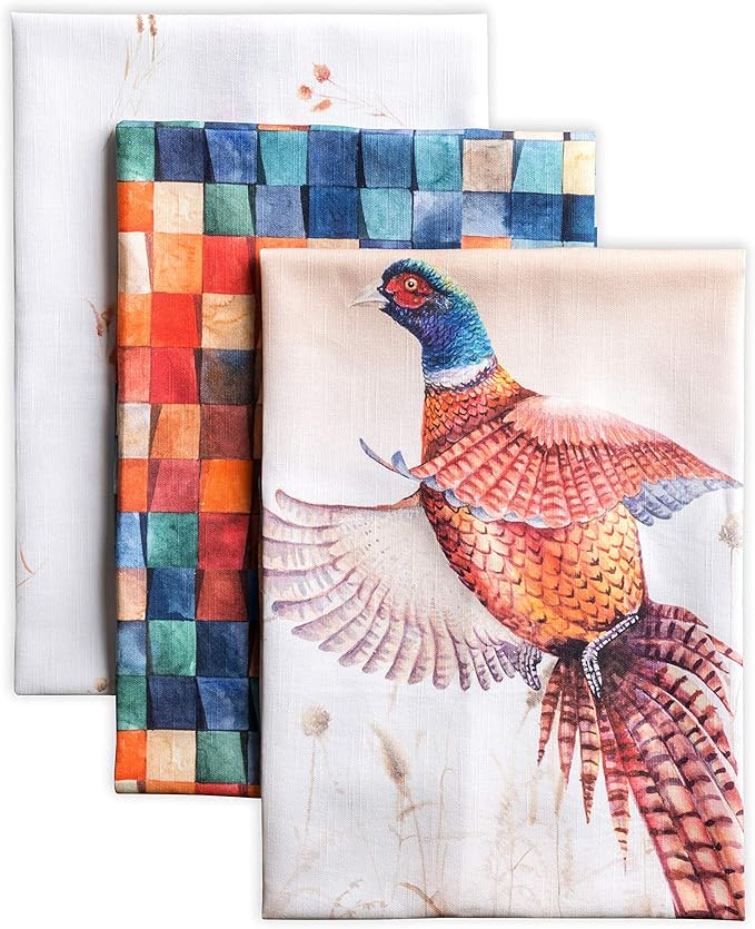 Maison d' Hermine Kitchen Towels Set of 3 100% Cotton 20" x 27.5" Reusable by MaisondHermine