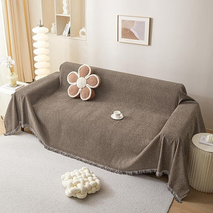 MEETSKY Couch Cover Washable for Dogs Sectional Couch Covers Chenille Sofa - Image 2