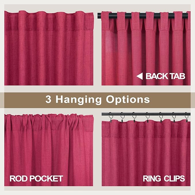 Hot Pink Curtains 45 Inch Length - Image 4