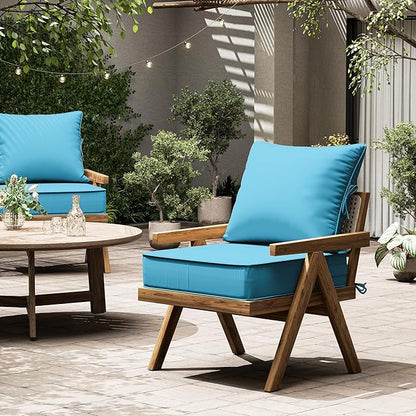 Outdoor Seat Cushion Set 22 L × 24 W × 5 H Inch Waterproof & Fade Resistant - Image 7