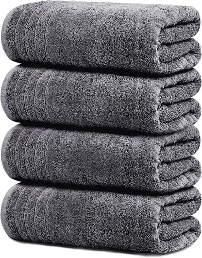 tens towels 4 piece extra large bath towels shown in use