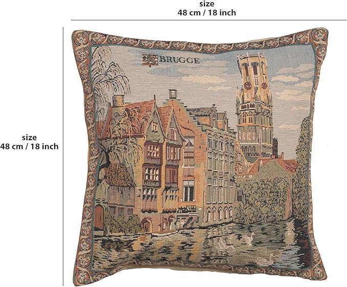 Charlotte Home Furnishings Decorative Throw Pillow Cover 18x18 – European Woven - Image 2
