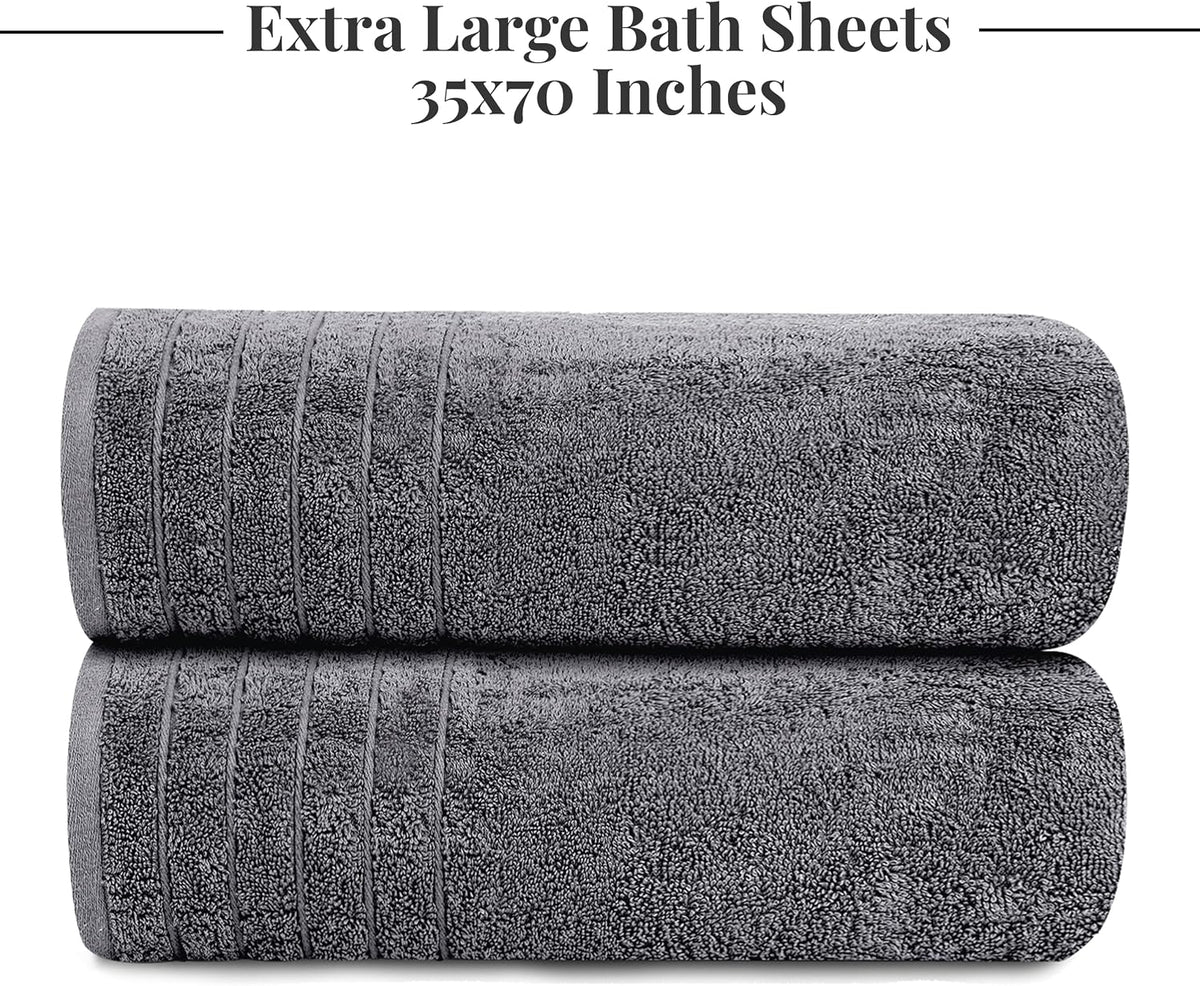 tens towels 2 piece extra large bath sheets, side view