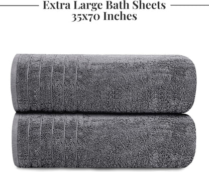 tens towels 2 piece extra large bath sheets, side view