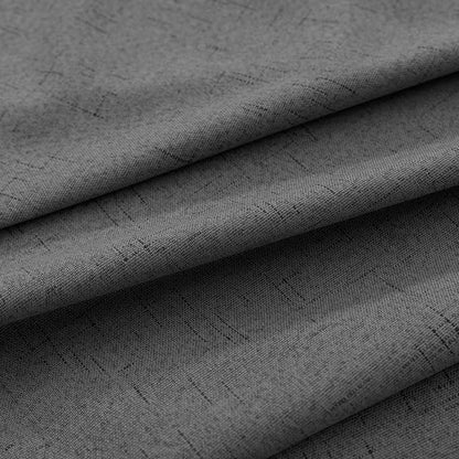 KOUFALL Grey Curtains 132 Inches Long Blackout Linen Back Tab Black Out Pleated - Image 8