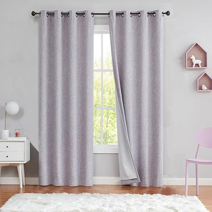 Purple Full Blackout Curtain Panel Energy Efficient Triple Weave Window by CentralPark