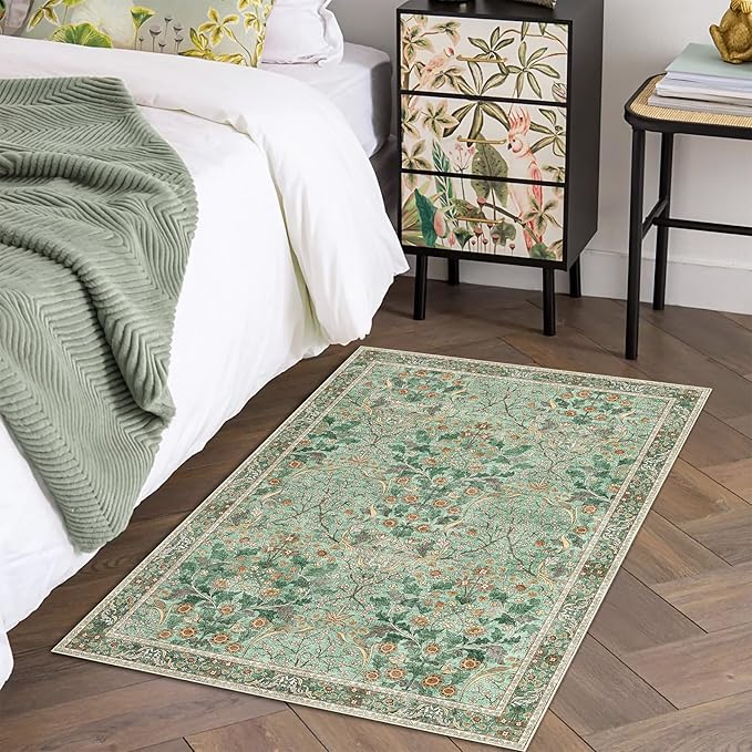 MUJOO 2x3 Washable Rug, Boho Front Door Mat Indoor Entrance Throw Carpet - Image 4