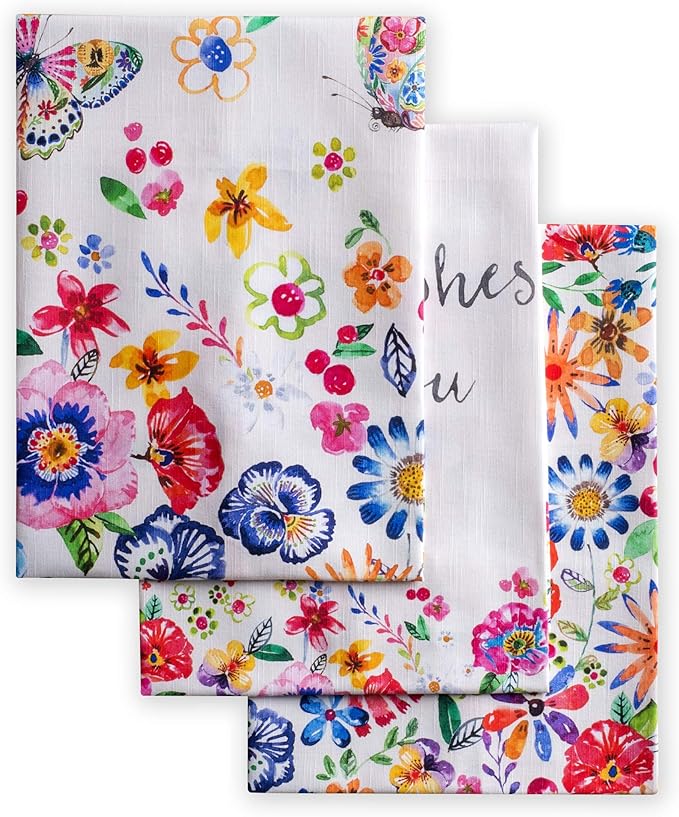 Maison d' Hermine Kitchen Towels Set of 3 100% Cotton 27.50" x 20" Reusable by MaisondHermine
