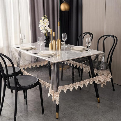 Clear Vinyl Tablecloth Protector Waterproof/Oil-Proof PVC Table Cloth - Image 4
