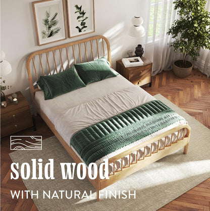 dg casa wesley solid wood king size bed showing dimensions