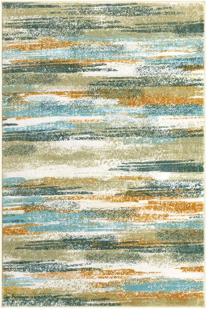 Modern Abstract 5x7 Machine Washable Area Rug Non-Slip Soft Bedroom Living Romm - Image 9