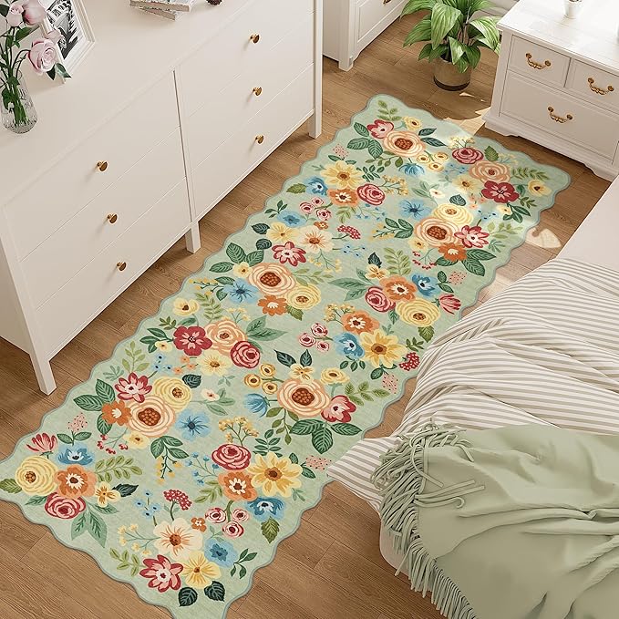 DUKINO 2.6x8 Runner Rug for Hallway, Washable Kitchen Rug - Image 3