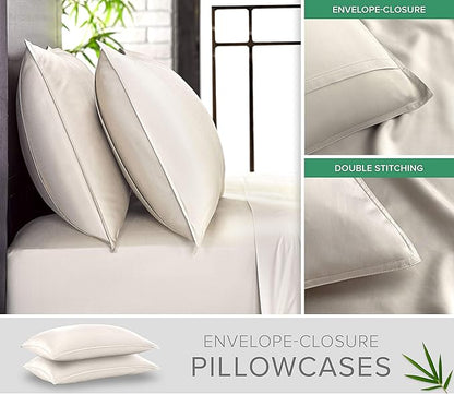 Pure Bamboo Split King Sheets, Genuine 100% Organic Viscose Derived from Bamboo - Image 3