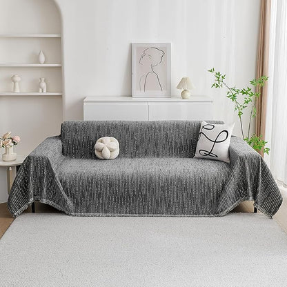 MYSKY HOME Couch Covers for Sofa, Dog Couch Cover Protector, Dark Grey Lines - Image 9