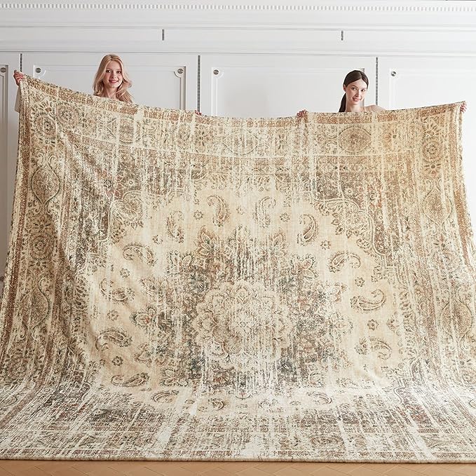 Oversized Vintage Pattern Blanket 120x120 Inches, Giant 10'x10' by Korbliss