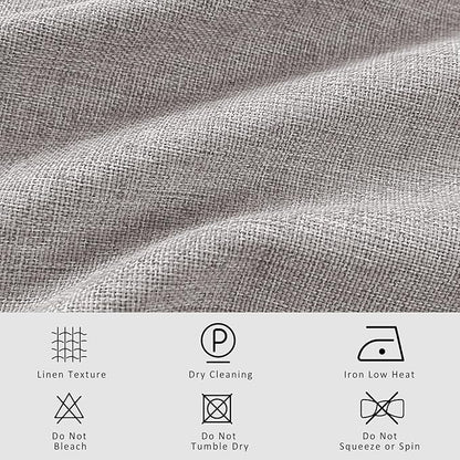 Macochico Pinch Pleated Blackout Linen Curtains 96 Inches Long 100% Light - Image 5