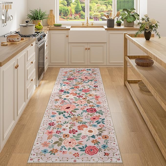 DUKINO Runner Rug, 2x7 Boho Kitchen Rug by DUKINO