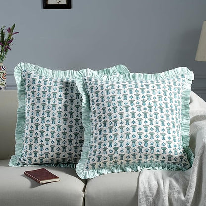 Ridhi Modern Farmhouse Pillow Covers Decorative Cotton Throw Pillow Covers Set - Image 2