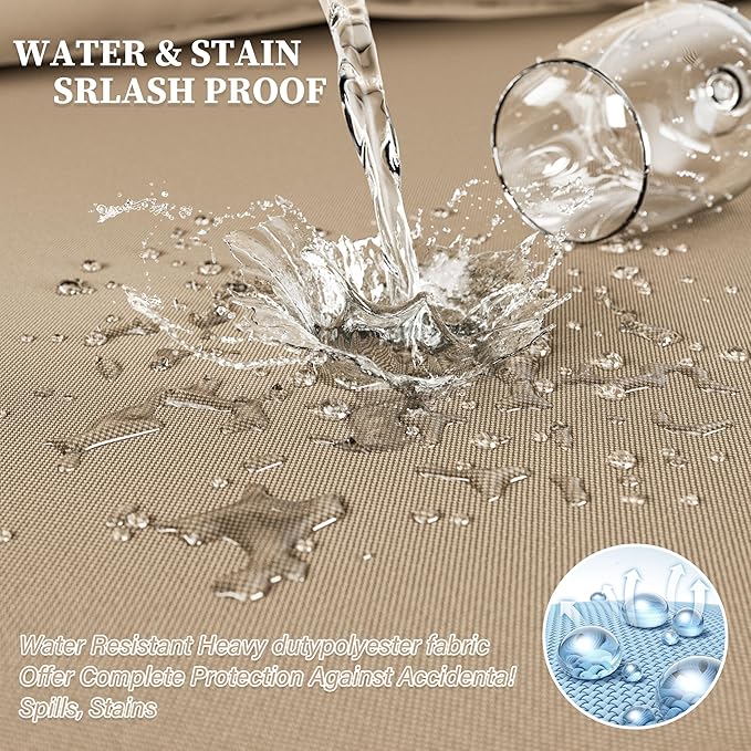 Outdoor Seat Cushion Set 22 L × 24 W × 5 H Inch Waterproof & Fade Resistant - Image 5